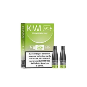Kiwi Vapor - POD PRECARICATE per Kiwi Go+ 0mg/ml - Strawberry Lime - 2 PEZZI