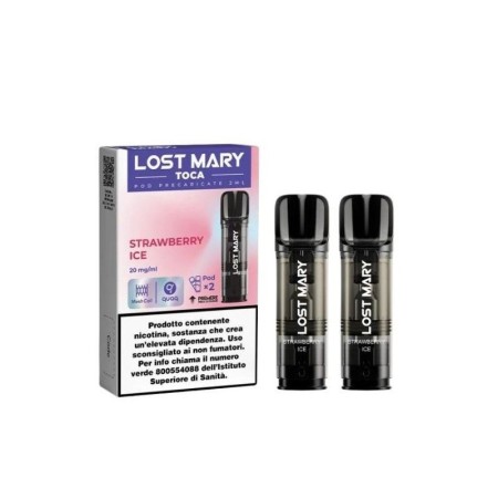 Lost Mary - POD PRECARICATE per Toca Air 20mg/ml - Strawberry Ice - 2 PEZZI