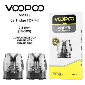 Voopoo - VMATE MAX POD DI RICAMBIO TOP FILL 0,4ohm - 2 Pezzi