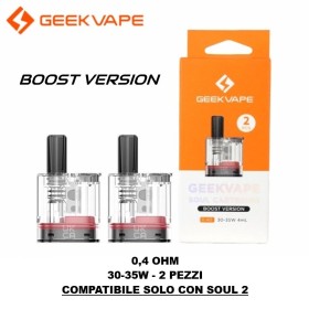 Geekvape - SOUL BOOST POD DI RICAMBIO 0,4 ohm - 2 PEZZI