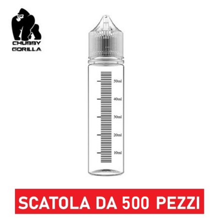 BOCCETTA CHUBBY GORILLA V3 GRADUATA IN PET 60ml - SCATOLA 500 PEZZI