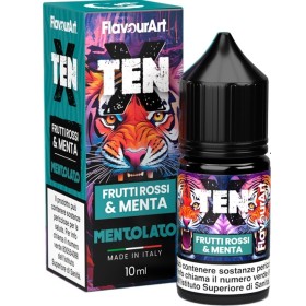 MINI SHOT - Flavour Art - Ten X - FRUTTI ROSSI E MENTA - aroma 10+20 in flacone da 30ml