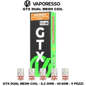 Vaporesso - GTX DUAL MESH COIL 0.2 ohm - 5 PEZZI