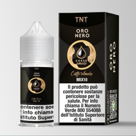MINI SHOT - TNT Vape - Oro Nero Bidistillati di caffè - CORTO AMARO - aroma 10+10 in flacone da 30ml