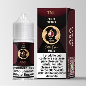 MINI SHOT - TNT Vape - Oro Nero Bidistillati di caffè - CORTO DOLCE - aroma 10+10 in flacone da 30ml