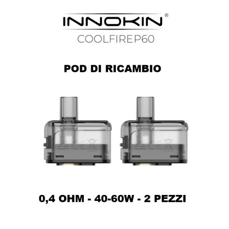 Innokin - Coolfire P60 POD DI RICAMBIO da 0,4 ohm - 2 PEZZI
