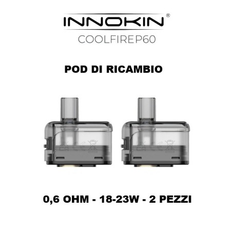 Innokin - Coolfire P60 POD DI RICAMBIO da 0,6 ohm - 2 PEZZI