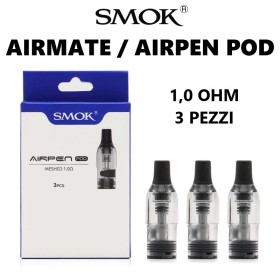Smoktech - AIRMATE / AIRPEN POD 2ml 1,0 ohm - PACK 3 RESISTENZE