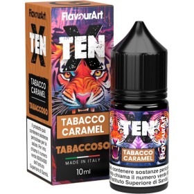 MINI SHOT - Flavour Art - Ten X - TABACCO CARAMEL - aroma 10+20 in flacone da 30ml