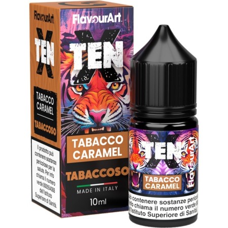 MINI SHOT - Flavour Art - Ten X - TABACCO CARAMEL - aroma 10+20 in flacone da 30ml