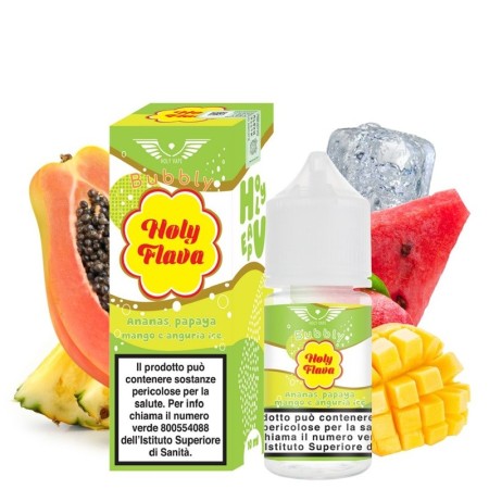 MINI SHOT - Holy Vape - Holy Flava - ANANAS PAPAYA MANGO E ANGURIA ICE - aroma 10+20 in flacone da 30ml