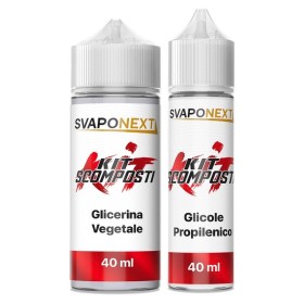 Svaponext - Kit Scomposti - KIT ROSSO 80ml 50/50 (40VG+40PG)