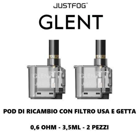 Justfog - GLENT FILTER POD 0,6 ohm - 2 PEZZI