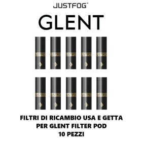 Justfog - GLENT SOFT TIP FILTRI USA E GETTA - 10 PEZZI