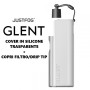 Justfog - GLENT COVER IN SILICONE + COPRI FILTRO/DRIP TIP - Trasparente