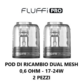 Aspire - FLUFFI POD DI RICAMBIO DUAL MESH 0,6ohm - 2 PEZZI