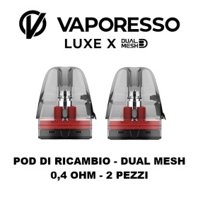 Vaporesso - LUXE X DUAL MESH POD DI RICAMBIO da 0.4 ohm 5ml - 2 PEZZI