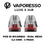 Vaporesso - LUXE X DUAL MESH POD DI RICAMBIO da 0.4 ohm 5ml - 2 PEZZI