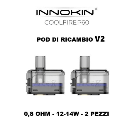 Innokin - Coolfire P60 POD DI RICAMBIO V2 da 0,8 ohm - 2 PEZZI