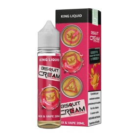 SHOT - King Liquid - Bisquit Cream - BISQUIT CREAM STRAWBERRY - aroma 20+40 in flacone da 60ml