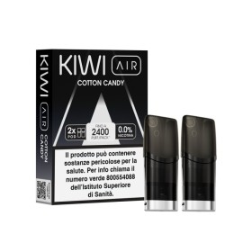 Kiwi Vapor - AIR POD PRECARICATE per Kiwi Air 0mg/ml - Cotton Candy - 2 PEZZI