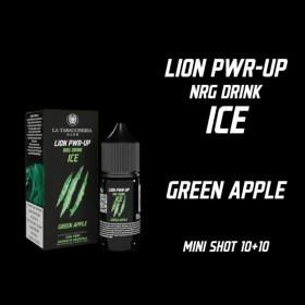 MINI SHOT - La Tabaccheria - Lion Pwr-Up - NRG DRINK ICE GREEN APPLE - aroma 10+10 in flacone da 30ml