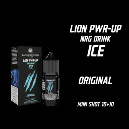 MINI SHOT - La Tabaccheria - Lion Pwr-Up - NRG DRINK ICE ORIGINAL - aroma 10+10 in flacone da 30ml