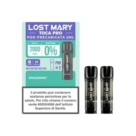Lost Mary - POD PRECARICATE TOCA PRO 0mg/ml - Spearmint - 2 PEZZI