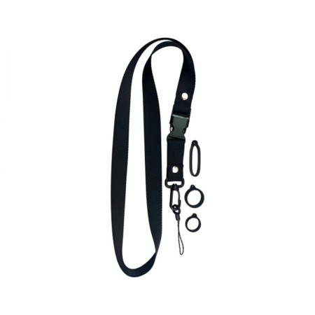 LACCETTO DA COLLO PORTA POD CON CLIP A SGANCIO RAPIDO - Nero