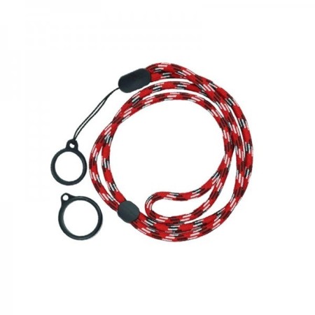 LACCETTO DA COLLO PORTA POD REGOLABILE - Rosso e Bianco