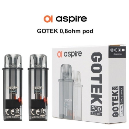 Aspire - Gotek POD DI RICAMBIO da 0,8ohm 4,5ml - 2 PEZZI