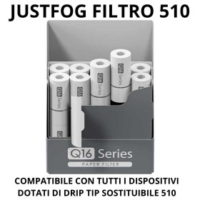 Justfog - FILTRI IN COTONE COMPATIBILI CON DISPOSITIVI DOTATI DI DRIP TIP 510 - 20 PEZZI