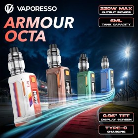 Vaporesso - ARMOUR OCTA KIT 220W DUAL 18650 con iTANK T 6ml