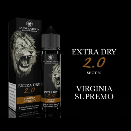 SHOT - La Tabaccheria - Extra Dry 2.0 - VIRGINIA SUPREMO - aroma 20+40 in flacone da 60ml
