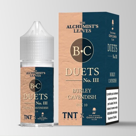 MINI SHOT - The Vaping Gentlemen Club - The Alchemist’s Leaves - DUETS N.3 BURLEY CAVENDISH  - aroma  10+10 in flacon