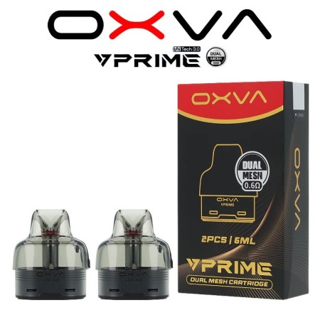 Oxva - VPRIME DUAL MESH POD DI RICAMBIO da 0.6 ohm 6ml - 2 PEZZI
