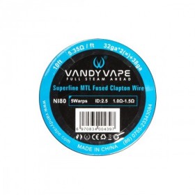 - SUPERFINE MTL FUSED CLAPTON Ni80 - 32ga*2+38ga - Vandy Vape