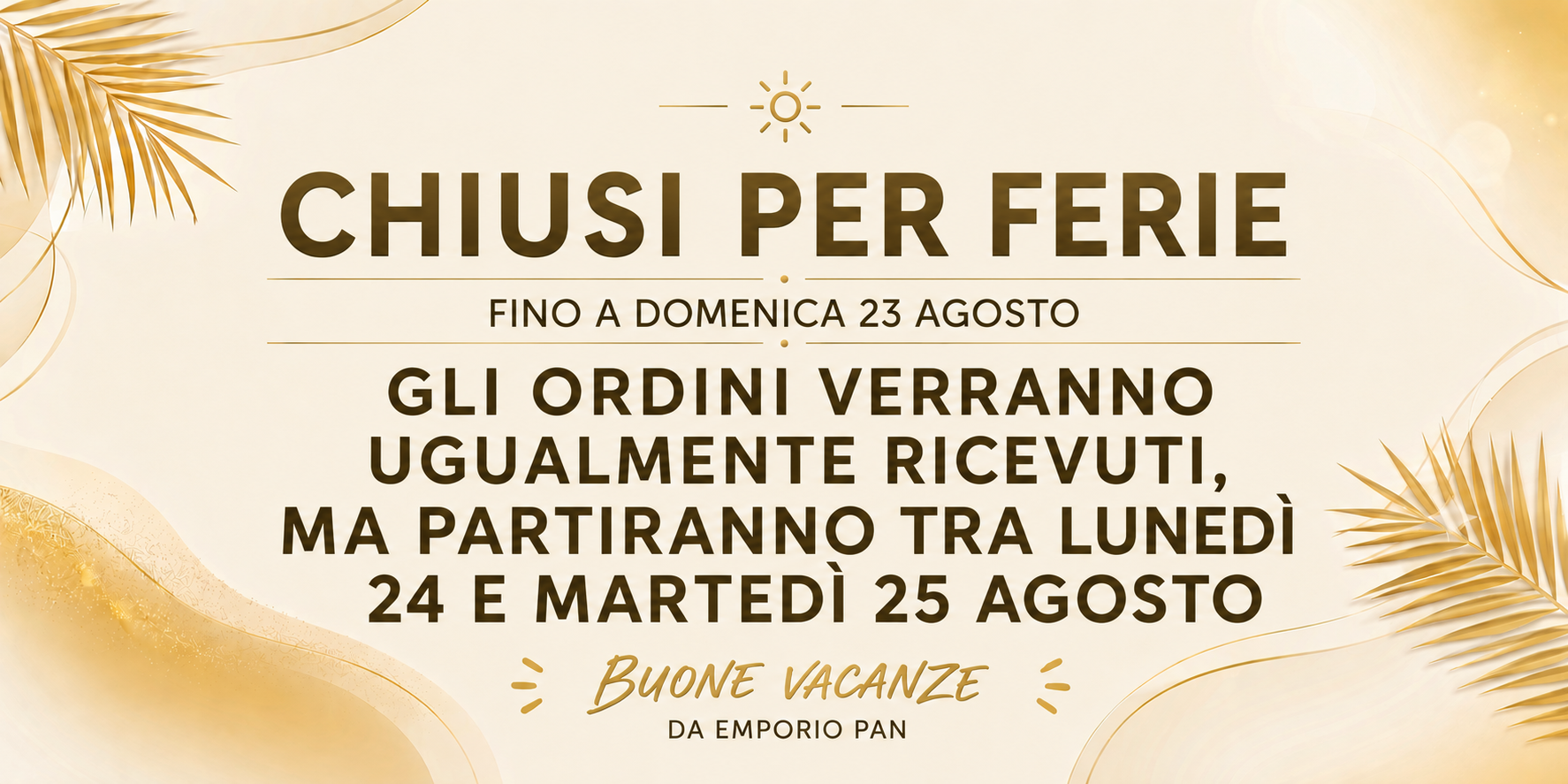 CHIUSURA ESTIVA