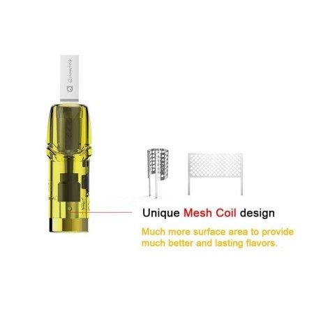 Quawins - Pod Vstick Pro 400mah POD DI RICAMBIO 2ml - 1,4 Ohm- 3 PEZZI - ULTIMA VERSIONE MS COIL MESH