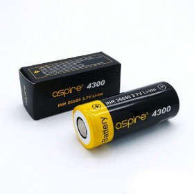 26650 - Aspire 4300mAh 40A - Flat Top