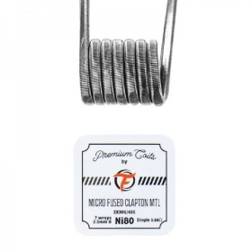 FumyTech prebuilt coil MICRO FUSED CLAPTON MTL NI80 0.88ohm ID 2,5mm 10pcs