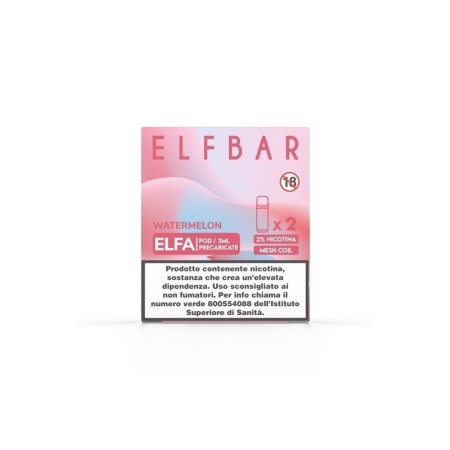 ElfBar - ELFA POD PRECARICATE 20mg/ml - WATERMELON - 2 PEZZI