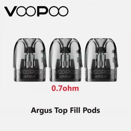 Voopoo - POD DI RICAMBIO ARGUS TOP FILL 0,7 ohm 2ml - 3 PEZZI