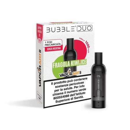 Vaporart - BUBBLE DUO POD PRECARICATA 20mg/ml - FRAGOLA KIWI ICE - 1 PEZZO