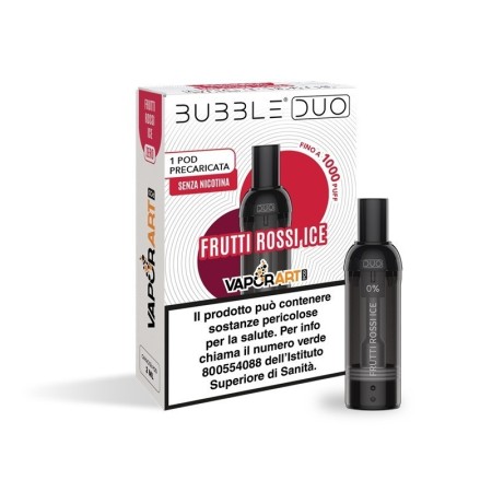 Vaporart - BUBBLE DUO POD PRECARICATA 10mg/ml - FRUTTI ROSSI ICE - 1 PEZZO
