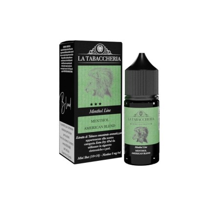 MINI SHOT - La Tabaccheria - Extra Dry 4Pod Single Line - MENTHOL AMERICAN BLEND - aroma 10+10 in flacone da 30ml