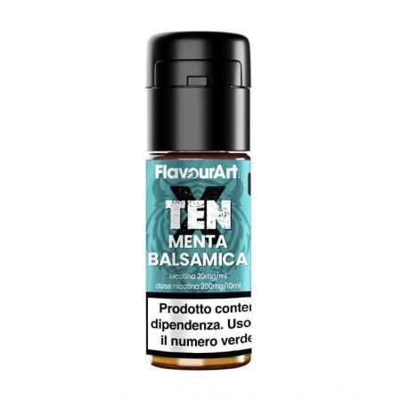 Flavour Art - Ten X - MENTA BALSAMICA 10mg/ml - Liquido pronto ai sali di nicotina 10ml