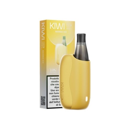 Kiwi Vapor - KIWI GO+ MINI STARTER KIT 500mAh  CON POD PRECARICATA 20mg/ml - Mango Ice