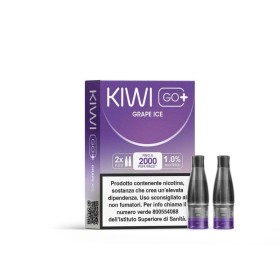 Kiwi Vapor - POD PRECARICATE per Kiwi Go+ 10mg/ml - Grape Ice - 2 PEZZI