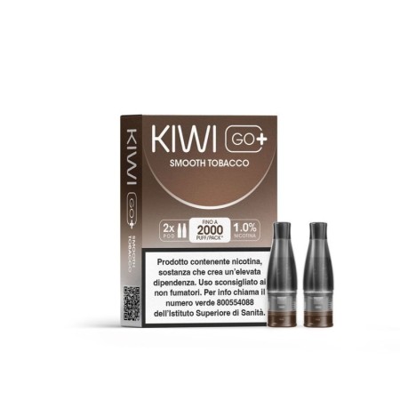 Kiwi Vapor - POD PRECARICATE per Kiwi Go+ 10mg/ml - Smooth Tobacco - 2 PEZZI